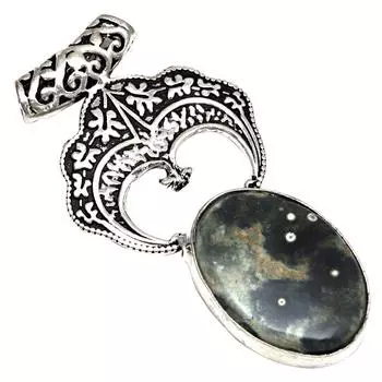 Pendant Ocean Jasper Gemstone Handmade Gift For Her Silver Jewelry 2.5