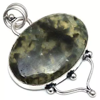 Pendant Prehnite Cabochon Gemstone Gift For Her Silver Jewelry 2