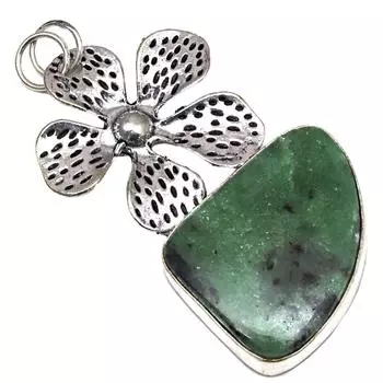 Pendant Ruby Zoisite Gemstone Gift For Her Silver Jewelry 2.5