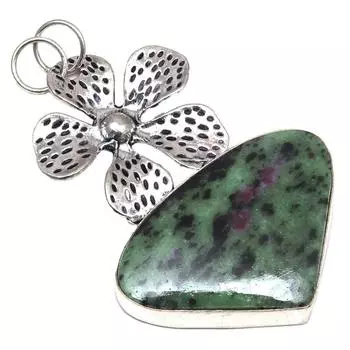 Pendant Ruby Zoisite Gemstone Gift For Her Silver Jewelry 2.75