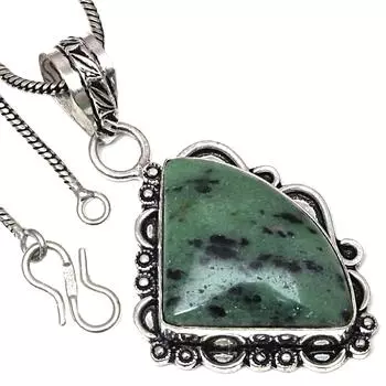 Pendant Ruby Zoisite Gemstone Handmade Gift For Her Silver Jewelry 2