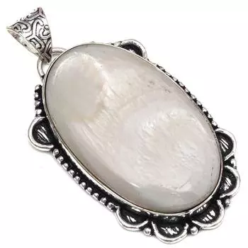 Pendant Scolecite Gemstone Gift For Her Silver Jewelry 2.25
