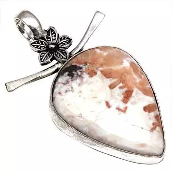 Pendant Scolecite Gemstone Handmade Mother s Day Gift Silver Jewelry 2.25