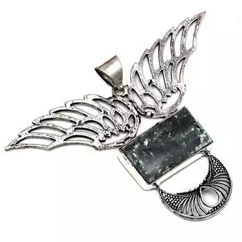 Pendant Seraphinite Gemstone Gift For Her Silver Jewelry 2.25