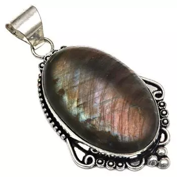Pendant Shiney Labradorite Gemstone Mother Day Silver Jewelry 2.75