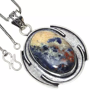 Pendant Sodalite Gemstone Valentine Day Gift Silver Jewelry 2