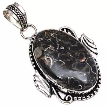 Pendant Turtella Jasper Gemstone Gift For Her Silver Jewelry 2