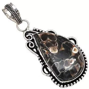 Pendant Turtella Jasper Gemstone Gift For Her Silver Jewelry 2
