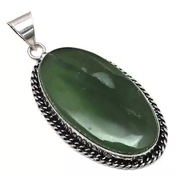 Pendant Vassolite Gemstone Handmade Gift For Her Silver Jewelry 2.25