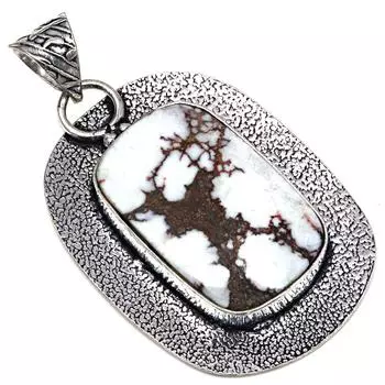 Pendant Wild Horse Jasper Gemstone Handmade Gift For Her 925 Silver Jewelry 2