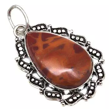Pendant Wild Horse Jasper Gemstone Mother Day Gift Silver Jewelry 1.75