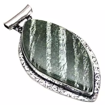 Pendant Zebra Jasper Gemstone Gift For Her Silver Jewelry 2.25