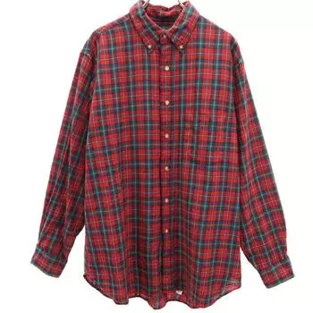 PENDLETON 70s Check Pattern Long sleeve Button down shirt L Old vintage Men s Used
