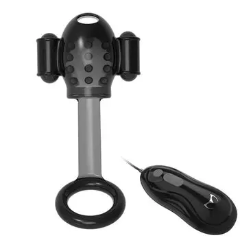 Penis Ring Double Rotor 12 Types of Vibration Mode TPE for Men Black 138mmx65mm TaRiss s