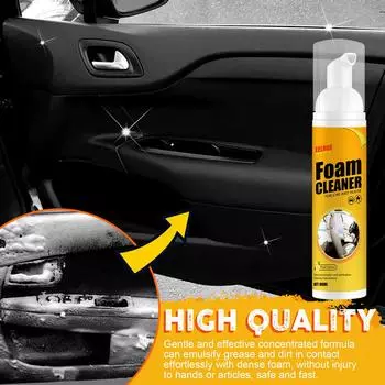 Пенный очиститель Car Magic, Многоцелевой пенный очиститель Neat Freaks, Универсальный пенный очиститель-спрей, не требующий смывания, Спрей для восстановления автомобиля Neat Freaks, Полотенце + губка 30ml+sponge+towel