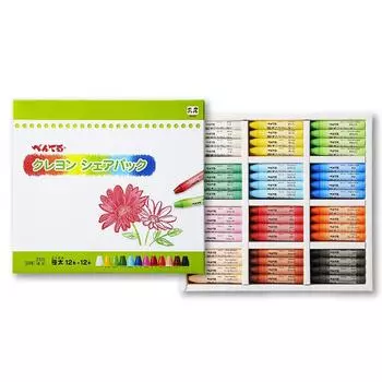 Pentel Crayon Share Pack 12 цветов набор x 12 (12 шт.) PTCGSP-12