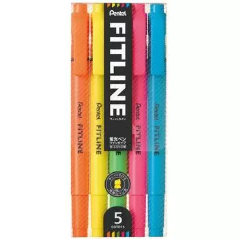 Pentel Highlighter Fit Line 5 цветов 5 штук SLW11-5