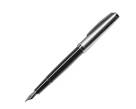 Перьевая ручка Cleo Scrivento Classic Metal Black CT Type F Fine Point двойного назначения