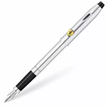 Перьевая ручка Cross F Fine Point Century 2 Four Scuderia Ferrari Polished Chrome, оригинальный импортный продукт FR0086-121FS, двойного назначения
