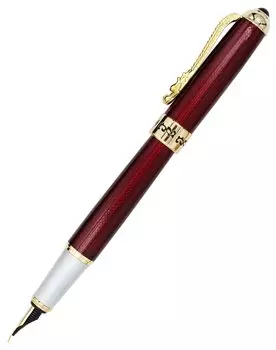 Перьевая ручка Gullor с конвертером чернил Golden Dragon Clip Executive Pen Smooth Writing Fine Nib Red красный