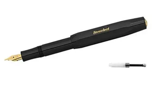 Перьевая ручка Kaweco Converter M Medium Point Classic Sports Black подлинная импортная продукция [в комплекте мини-ручка] CSFP-BK чёрный