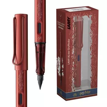 Перьевая ручка LAMY Harry Potter Gryffindor Special Edition с гравировкой дома, стальное перо EF, легкий алюминиевый корпус, в комплекте синий картридж LAMY T10