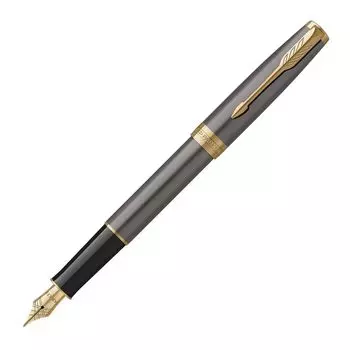 Перьевая ручка PARKER Sonnet Grey GT Fine Point Подарочная коробка Подарок Роскошь Обычная Импорт 2213781