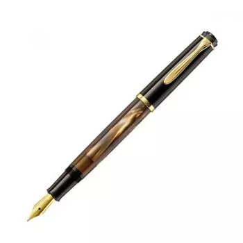 Перьевая ручка Pelican Classic M 200 Мраморно-коричневый F fine print