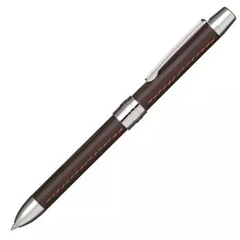 Перьевая ручка Sailor, многофункциональная ручка, 2 цвета, Sharp Refino L, воловья кожа, темно-коричневый + 16-0319-282 темно-коричневого