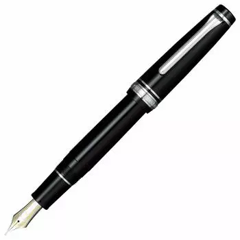 Перьевая ручка Sailor Professional Gear Silver Black Medium Point 11-2037-420 чёрный/серебряный