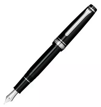 Перьевая ручка Sailor Professional Gear Slim Silver Black Fine Point 11-1222-220