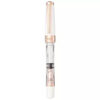 Перьевая ручка Twisbee Diamond 580 White Rose Gold GT Inhalation Type Fine Point F TW100757
