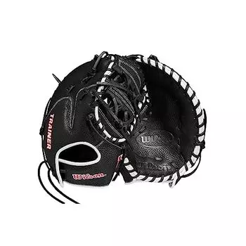 Перчатка для бейсбола Wilson 11” First Base Training - для броска левой рукой, черная/красная