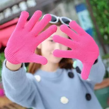 Перчатки Commander Autumn and Winter Acrylic Warm Magic Gloves Creative Knitted Gloves Multifunction Outdoor Cover One size