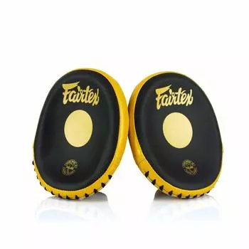 Перчатки для бокса Fairtex FMV15 Muay Thai Focus Punch Mitts из высококачественной кожи Syntek Легкие и прочные перчатки из микрофибры с изогнутым дизайном Precision Shock