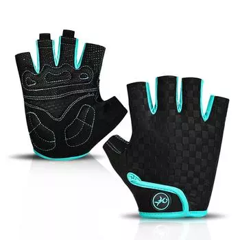 Перчатки для фитнеса и велоспорта с нескользящим покрытием SBR Shock-Pad Велосипедные перчатки Удобные женские и мужские велосипедные перчатки для занятий бодибилдингом S синий