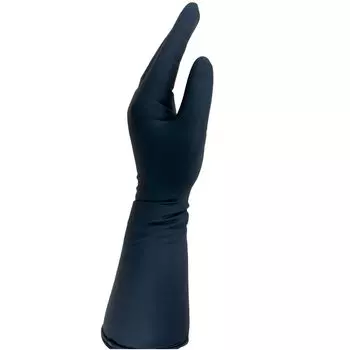 Перчатки из латекса Feather Silk, черные, 50 штук, XS, дюймов 5,5-6,0 (Низкий) чёрный