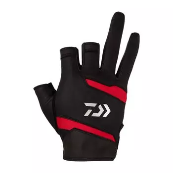 Перчатки кожаные Fit 3 Cut черные M [Daiwa] DG-1424 чёрный