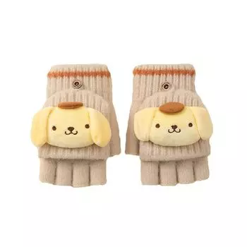 Перчатки Kuromi Cinnamoroll Pompompurin My Melody для смартфонов с начесом для поездок на работу и на зиму 10 лет и [THEBEASTPIE]