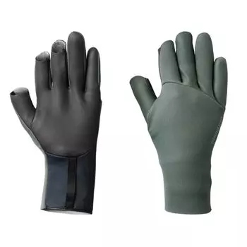 Перчатки SHIMANO Double Chloroprene 3 Cut Sage M GL-011V