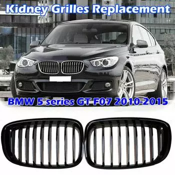 Решетка радиатора переднего бампера автомобиля, подходит для BMW 5 серии GT F07 2010 2011 2012 2013 2014 2015 ABS модифицированная часть Glossy Black