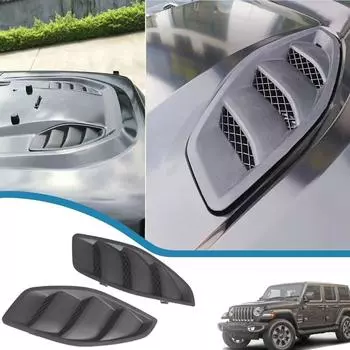 Передний капот автомобиля, вентиляционное отверстие, декоративная крышка, наклейка, накладка для Jeep Wrangler JK 2007-2017, 2/4 двери, внешние аксессуары чёрный