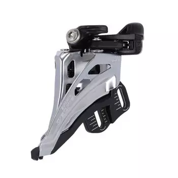 Передний переключатель передач SHIMANO для 2X10 Side Swing Front Pull E Type, совместимый с верхней передачей 36T IFDM4100E4 FD-M4100-E 66-69° серебряный