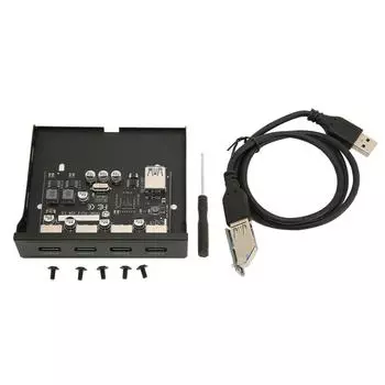 Передняя панель ПК PCIE - USB 3.0, 4 порта, 5 Гбит/с, адаптер PCIE USB, поддержка горячей замены, 3,5 дюйма, USB3.0