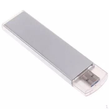 Переходник-адаптер внешнего корпуса M.2 SSD на USB3.0, серебристый