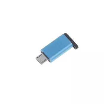 Переходник USB Type C на Micro USB для телефона и планшета, переходник Micro USB Male на Type C Female для кабеля для зарядки телефона синий