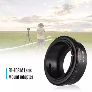Переходное кольцо для крепления объектива FD-EOS M для объектива Canon FD с камерами серии Canon EOS M для Canon EOS M M2 чёрный
