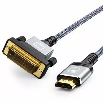 Переходной кабель, совместимый с двунаправленным DVI HDMI, переходной кабель, совместимый с 1080P, штекер в HDMI, тип A, подходит для PS4, PS3, ТВ-монитора