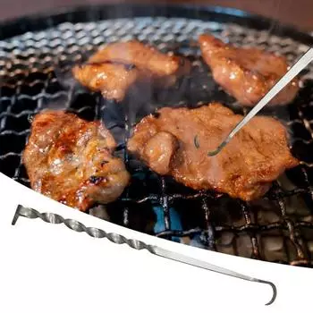 Переворачиватель для еды на гриле и крюк для мяса, мощный поворотный механизм для переворачивания ребрышек, куриных хот-догов, переворачиватель для еды в виде косички, крючки для переворачивания на гриле M A