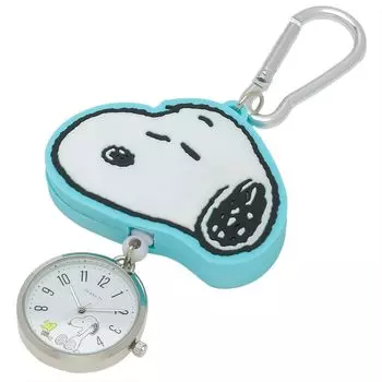 [Perfect World] Женские карманные часы Snoopy Analog Rubber Reel KC Watch G Blue PNT042-3